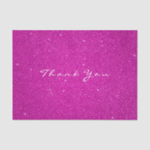 Glitzer Vielen Dank Fuchsia HotPink Rose Gefallen 