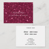 Glitzer Vielen Dank Mitteilungskarte (Vorne/Hinten)