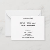 Glitzer Vielen Dank Mitteilungskarte (Rückseite)