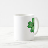 Glitzer Vierblattklee Kaffeetasse (VorderseiteRechts)