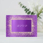 Glitzer Violet Amethyst Gold UAWG Krystal A RSVP Karte (Stehend Vorderseite)
