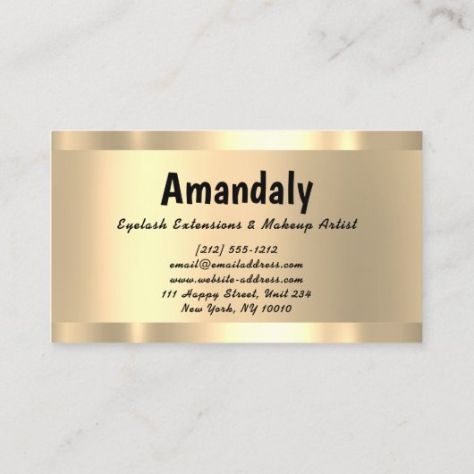 Glitzer VIP Gold Frame Event Planner Luminous Busi Visitenkarte (Rückseite)