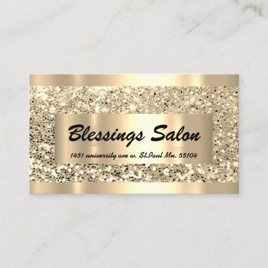 Glitzer VIP Gold Frame Event Planner Luminous Busi Visitenkarte (Vorderseite)