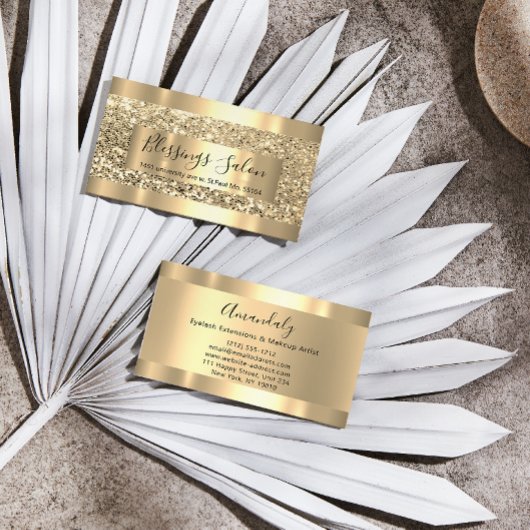 Glitzer VIP Gold Frame Event Planner Luminous Busi Visitenkarte