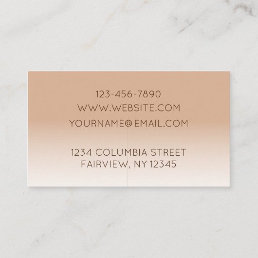 Glitzer Visitenkarte (Rückseite)