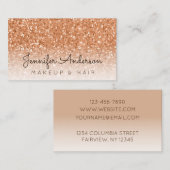 Glitzer Visitenkarte (Vorne/Hinten)
