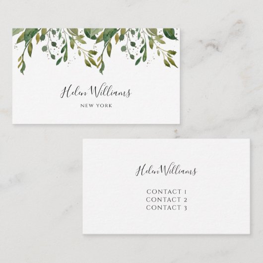 Glitzer Visitenkarte (Vorne/Hinten)