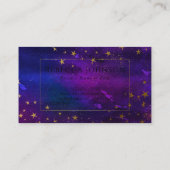 Glitzer-Visitenkarte für lila und Gold Visitenkarte (Rückseite)
