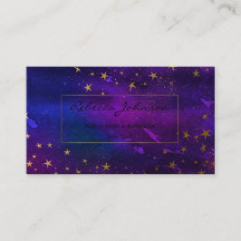 Glitzer-Visitenkarte für lila und Gold Visitenkarte