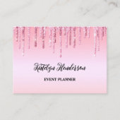 Glitzer-Visitenkarte für personalisiert rosa Drill Visitenkarte (Vorderseite)