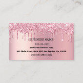 Glitzer-Visitenkarte für rosa Drilling Visitenkarte (Rückseite)