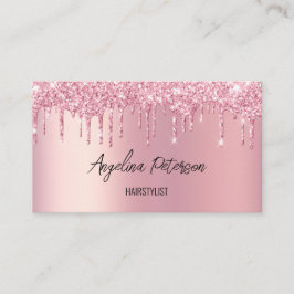 Glitzer-Visitenkarte für rosa Drilling Visitenkarte