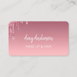 Glitzer-Visitenkarte für rosa Drilling Visitenkarte