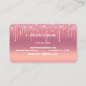 Glitzer-Visitenkarte für rosa Drilling Visitenkarte (Rückseite)