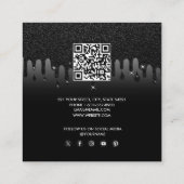 Glitzer-Visitenkarte Quadratische Visitenkarte (Rückseite)