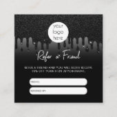 Glitzer-Visitenkarte Quadratische Visitenkarte (Vorderseite)