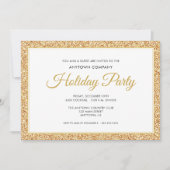 Glitzer von Gold Imitate | Corporate Holiday Party Einladung (Vorderseite)