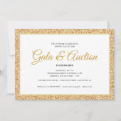 Glitzer von Gold Imitate | Gala Auktion und Fundra Einladung (Vorderseite)
