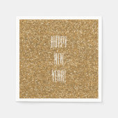 Glitzer von Gold Imitate Serviette (Vorderseite)