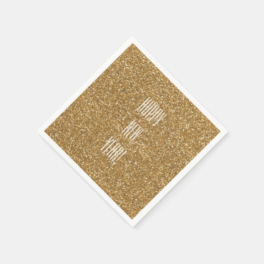 Glitzer von Gold Imitate Serviette (Ecke)