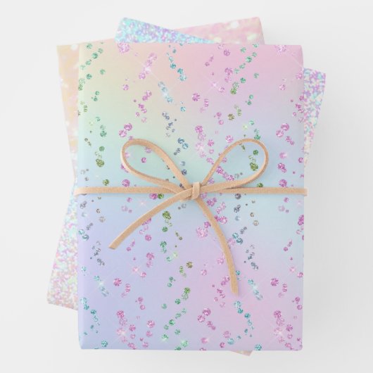 Glitzer von Imitaten Geschenkpapier Set (Beispiel)