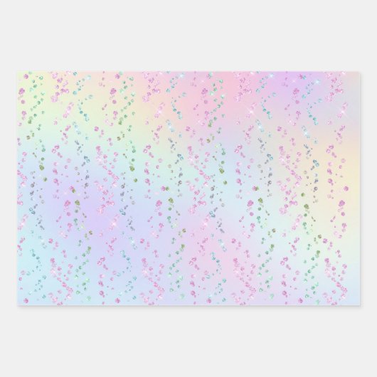 Glitzer von Imitaten Geschenkpapier Set (Vorderseite)