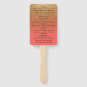 Glitzer von Korallen und Gold - Programm Fächer (Rückseite)