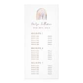 Glitzer Wasserfarbe Regenbogenpreisliste Werbekarte (Vorne)