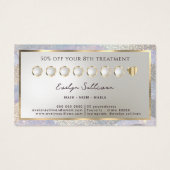 Glitzer Wasserfarbe Wellen Loyalität Karte (Rückseite)