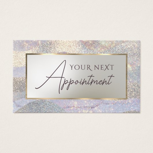 Glitzer Wasserfarbe Wellen Terminkarte (Vorderseite)