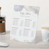 Glitzer Wasserfarben Formen Schönheitssalon Preisl Sockelschild (In SItu)