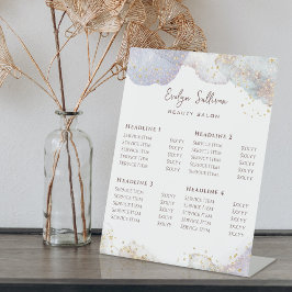 Glitzer Wasserfarben Formen Schönheitssalon Preisl Sockelschild