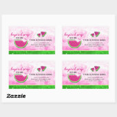 Glitzer Wassermelone Rechteckiger Aufkleber (Blatt)