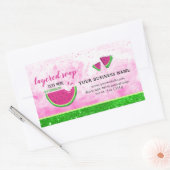 Glitzer Wassermelone Rechteckiger Aufkleber (Umschlag)