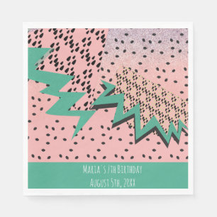 Glitzer-Wassermelonen-Samen Rosa Geburtstagsfeier Serviette