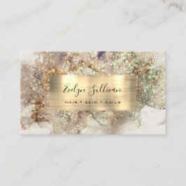 Glitzer Watercolor Business Card Visitenkarte