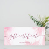 Glitzer Watercolor Chic Geschenkgutschein (Stehend Vorderseite)