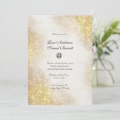 Glitzer Watercolor Shapes Hochzeit Einladung (Stehend Vorderseite)