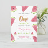 Glitzer Watermelon Geburtstag Einladungen (Stehend Vorderseite)