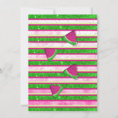 Glitzer Watermelon Girl Kinderdusche Einladung (Rückseite)