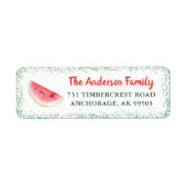 Glitzer Watermelon Sommer Party Rücksendeadresse (Vorne)