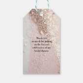 GLITZER WEDD BRAUTPARTY GIFT TAGS GESCHENKANHÄNGER (Rückseite)