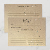 Glitzer Wedding Brautparty Rezept Card Postkarte (Vorne/Hinten)