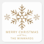 Glitzer Weihnachten Weihnachten Quadratischer Aufkleber (Vorderseite)