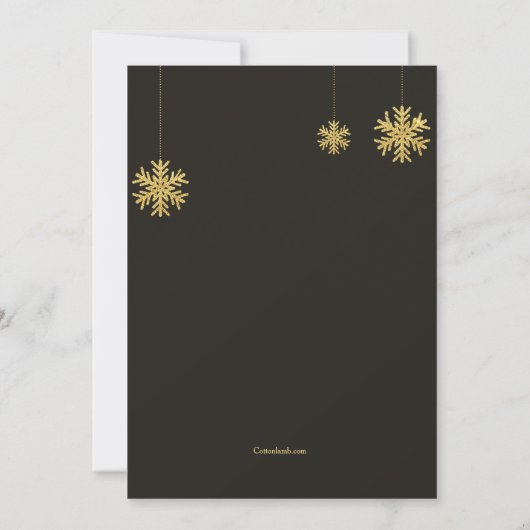 Glitzer Weihnachts-Foto Weihnachtskarte Einladung (Rückseite)