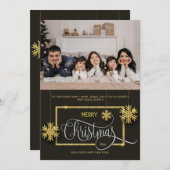 Glitzer Weihnachts-Foto Weihnachtskarte Einladung (Vorne/Hinten)