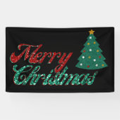 Glitzer Weihnachtsbaum Banner (Horizontal)
