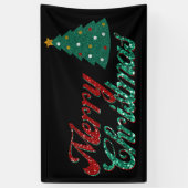 Glitzer Weihnachtsbaum Banner (Vertikal)