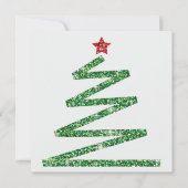 Glitzer Weihnachtsbaum Einladung (Vorderseite)