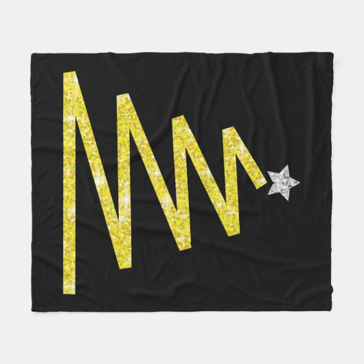 Glitzer Weihnachtsbaum Fleecedecke (Vorderseite (Horizontal))